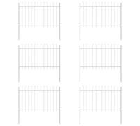 Garden Fence Powder-coated Steel Panel Outdoor Barrier Terrace Divider vidaXL