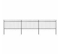 Garden Fence Spear Top Steel Outdoor Panels Barrier Border Multi Sizes vidaXL