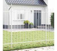 Garden Fence White 1.7 x 1.5 m Powder-coated Steel