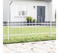 Garden Fence White 170 x 115 cm Powder-Coated Steel