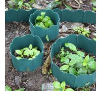 Garden Fence with 20 Plastic Sections, Perfect for Defining Planting Areas and Enhancing Garden Aesthetics (Black)
