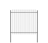 Garden Fence WOERDEN 6 Pack 10.2 x 1.5 m Powder-Coated Steel | Rectangular Design, Se Privacy Barrier, , Easy 2-Person Assembly for Yard or Terrace