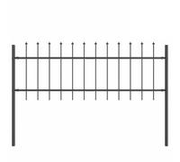 Garden Fence WOERDEN 6 pcs 10.2 x 0.6 m Powder-Coated Steel | Rectangular Design, , Se Barrier, Easy 2-Person Assembly for Yard Privacy