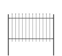 Garden Fence WOERDEN 7 pcs 11.9 x 1.2 m Powder-Coated Steel | Rectangular Design, , Se Barrier, Easy 2-Person Assembly for Garden or Terrace