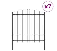 Garden Fence Woerden Powder-Coated Steel Barrier Outdoor Protection vidaXL