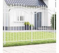 Garden Fence Woerden White 240 x 190 cm Powder-coated steel