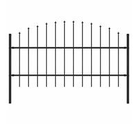 Garden Fence Woerden with Spear Top Steel 170x100 cm Black