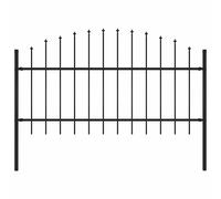 Garden Fence Woerden with Spear Top Steel 170x125 cm Black