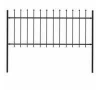 Garden Fence Woerden with Spear Top Steel 181x80 cm Black