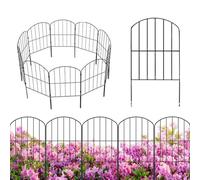 Garden Fences Border - 10 Pieces Garden Fence Forge, Iron Animal Barrier, Rustproof Metal without Digging, Animal Barrier, 10% Decorative Garden Fences and Borders for Garden, Patio, Outdoor Design