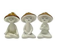 Garden Figurines - Miniature Meditation Mushrooms, Decorative Resin Sculptures, Eye-Catching Aesthetic Appeal, Table Display, Premium Decorative Accents, Home Ornament
