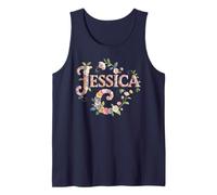 Garden First Name Jessica Girl Cottagecore Birthday Party Tank Top