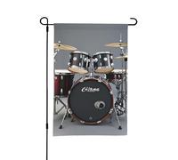 Garden Flag 12x18 Inch Double Sided Welcome Flags Drum Set Flag Holiday Yard Flag Winter Garden Flag Garden Yard Flag Outdoor Decorations Flag for Farmhouse Holiday