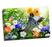 Garden Flowers Canvas Art Print Poster 30"X 20" Inches