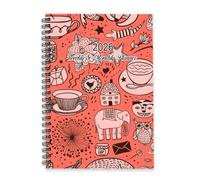 Garden Flowers Diary 2026 A5 To Do List Notebook Personal Planner 2026 Mens Diary Planner Journal for Business Week To View Monthly Year with Dotted Line Note Page Slim