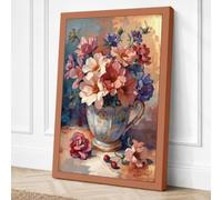 Garden Flowers in Bloom Canvas Wall Art Print 36x24 Inch (91 x 61 cm)