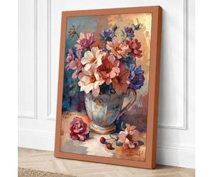 Garden Flowers in Bloom Canvas Wall Art Print 36x24 Inch (91 x 61 cm)