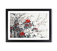 Garden Flowers Vol.10 by Chen Daofu Framed Print | A2 Black Framed Wall Art | Ready to Hang | Modern Floral Picture | Living Room Bedroom Lounge Office