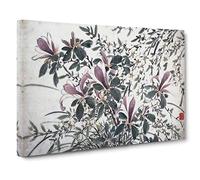 Garden Flowers Vol.11 by Chen Daofu Painting Canvas Print | Gallery Wrapped 30mm Frame Wall Art | 30x20 inches | Ready to Hang | Contemporary Floral Picture | Living Room Bedroom Lounge Office