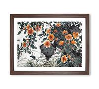 Garden Flowers Vol.13 By Chen Daofu Asian Japanese Framed Print | A4 Walnut Framed Wall Art | Ready to Hang | Asian Floral Picture | Living Room Bedroom Lounge Office