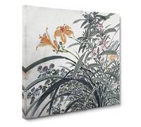 Garden Flowers Vol.14 by Chen Daofu Canvas Print | Gallery Wrapped 30mm Frame Wall Art | 14x14 inches | Ready to Hang | Modern Floral Picture | Living Room Bedroom Lounge Office
