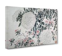 Garden Flowers Vol.3 by Chen Daofu Painting Canvas Print | Gallery Wrapped 30mm Frame Wall Art | 30x20 inches | Ready to Hang | Contemporary Floral Picture | Living Room Bedroom Lounge Office
