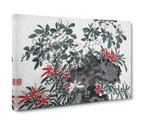 Garden Flowers Vol.4 by Chen Daofu Painting Canvas Print | Gallery Wrapped 30mm Frame Wall Art | 30x20 inches | Ready to Hang | Contemporary Floral Picture | Living Room Bedroom Lounge Office