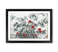 Garden Flowers Vol.6 by Chen Daofu Framed Print | A2 Black Framed Wall Art | Ready to Hang | Modern Floral Picture | Living Room Bedroom Lounge Office