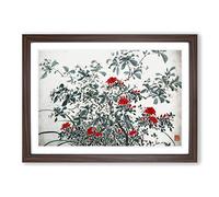 Garden Flowers Vol.6 by Chen Daofu Framed Print | A2 Walnut Framed Wall Art | Ready to Hang | Modern Floral Picture | Living Room Bedroom Lounge Office