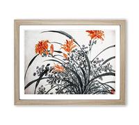 Garden Flowers Vol.7 By Chen Daofu Asian Japanese Framed Print | A4 Oak Framed Wall Art | Ready to Hang | Asian Floral Picture | Living Room Bedroom Lounge Office