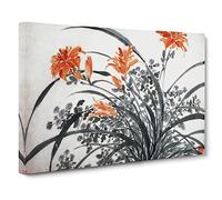 Garden Flowers Vol.7 By Chen Daofu Canvas Print | Gallery Wrapped 30mm Frame Wall Art | 24x16 inches | Ready to Hang | Asian Floral Picture | Living Room Bedroom Lounge Office