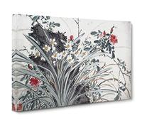 Garden Flowers Vol.8 by Chen Daofu Painting Canvas Print | Gallery Wrapped 30mm Frame Wall Art | 30x20 inches | Ready to Hang | Contemporary Floral Picture | Living Room Bedroom Lounge Office