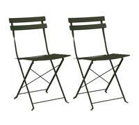 Garden Folding Chair Folding 2 pcs Metal Outdoor Seating Modern Terrace vidaXL
