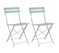 Garden Folding Chair Folding 2 pcs Metal Outdoor Seating Modern Terrace vidaXL
