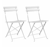 Garden Folding Chair Folding 2 pcs Metal Garden Chair Terrace Seating vidaXL
