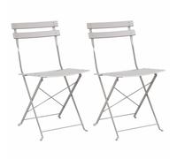 Garden Folding Chair Folding 2 pcs Metal Garden Chair Terrace Seating vidaXL