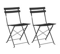 Garden Folding Chair Folding 2 pcs Metal Garden Chair Terrace Seating vidaXL