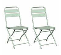 Garden Folding Chair Folding 2 pcs Steel Outdoor Seating Terrace Event vidaXL