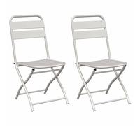 Garden Folding Chair Folding 2 pcs Steel Outdoor Seating Terrace Event vidaXL