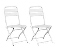 Garden Folding Chair Folding 2 pcs Steel Outdoor Seating Terrace Event vidaXL