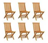Garden Folding Chairs 4pc Teak Warm Finish 47x60x89cm Seat H46cm Fine Sanded XL