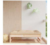 (natural pine, footrest) vidaXL Middle Sofa Patio Footrest Sectional Sofa with Cushions Solid Wood Pine
