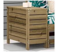 Garden footstool 62x31.5x52 cm untreated impregnated pinewood slatted patio seat