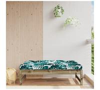 Garden footstool Impregnated Pinewood 120x80 cm Beige Cushion Patio Modular Seat