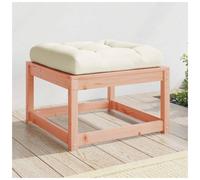 Garden Footstool Natural Douglas Solid Pine 63.5x63.5x38cm Slatted Outdoor Patio