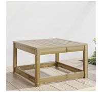Garden footstool natural pine 63.5x63.5x38cm slatted outdoor ottoman modular XL