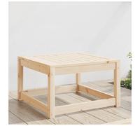 Garden Footstool Natural Pine 63.5x63.5x38cm Solid Wood Outdoor Rustic Ottoman