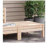 Garden footstool Natural Pine Solid Pine Wood 63.5x63.5x62.5cm Backrest
