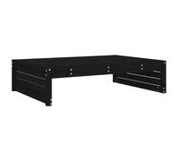 Footstool Black Solid Pine Wood 120x80 cm Outdoor Garden Slatted Footrest small