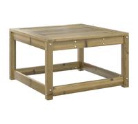 vidaXL Garden Footstool Outdoor Ottoman Stool Footrest White Solid Wood Pine